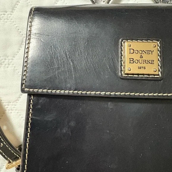 Dooney and Bourke Saffiano Black Leather Backpack - Picture 3 of 16